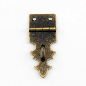 3/4'' Width X 1 7/8'' Height Decorative Hasp, Antique Brass Finish, 3/8" Screws
