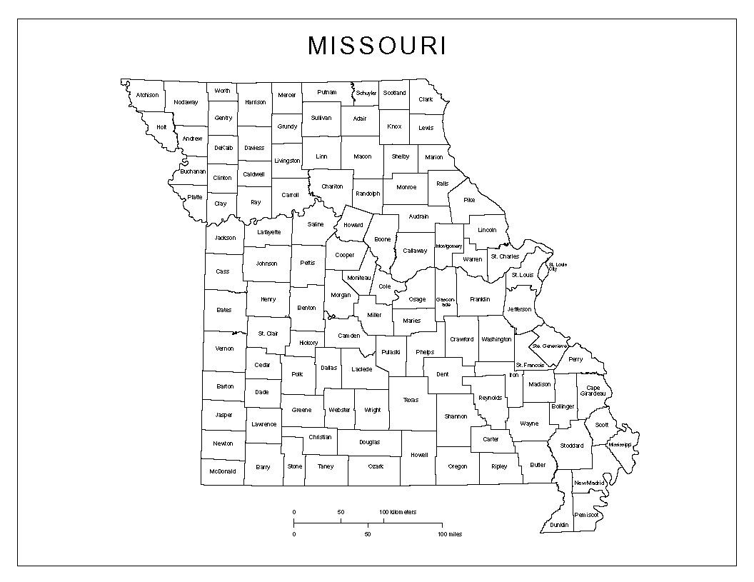 Missouri Labeled Map