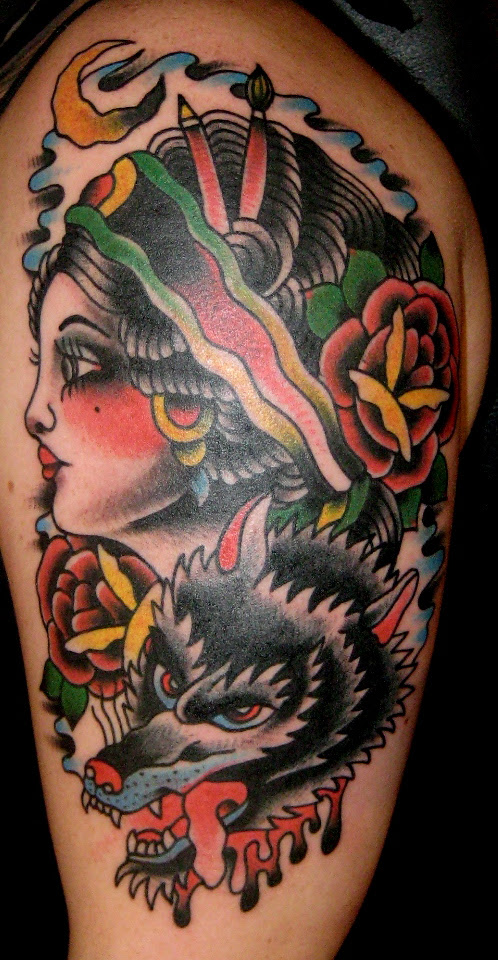 girl with tattoo