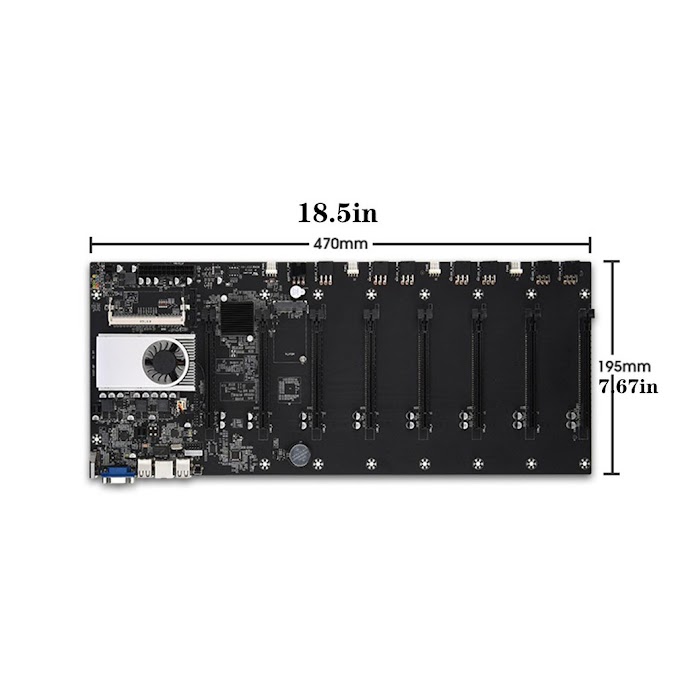 Purchase BTC-37 Miner Motherboard CPU Set 8 Video Card Slot DDR3 Memory Integrated VGA Interface Low Power Consumption