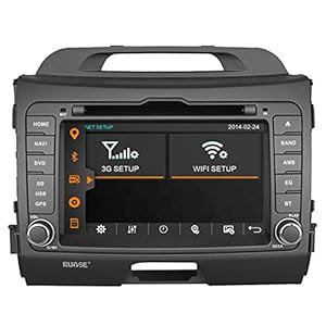 Clearance  Rupse For 2010 2011 2012 Kia Sportage 7 Inch Touch Screen GPS Navigation Car DVD GPS Player With Steering Wheel Control AM FM RDS tooth Phone Book Music Support iPod iPhone