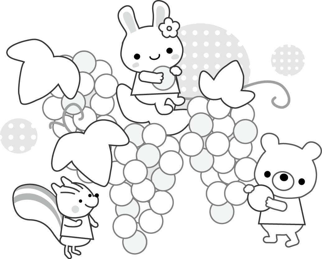 ぶどう 梨 秋のイラスト 無料イラスト