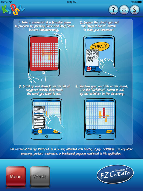 EZ Cheats for Scrabble® and Words with Friends HD for iPad ...