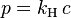 p = k_{\rm H}\, c