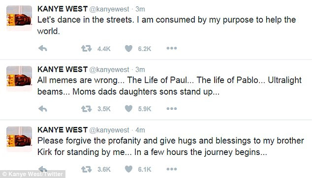 Setting it straight: The hip-hop star then started to explain the title of his new album The Life of Pablo