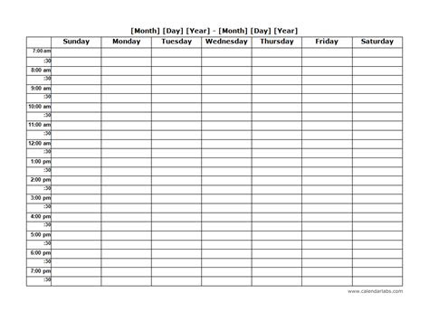  weekly calendar printable weekly calendar template weekly planner