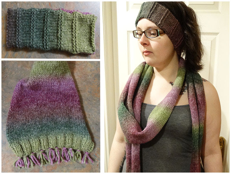 Heather Scarf and Headband