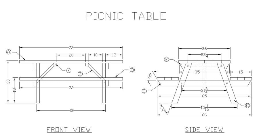 21 Wooden Picnic Tables: Plans and Instructions Guide ...