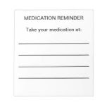 Medication Reminder Notes Notepads