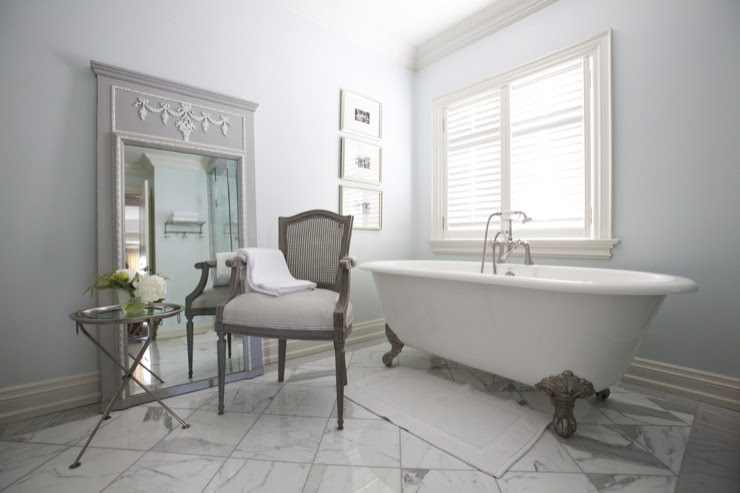 French Floor Mirror - French - bathroom - Jennifer Backstein Interiors