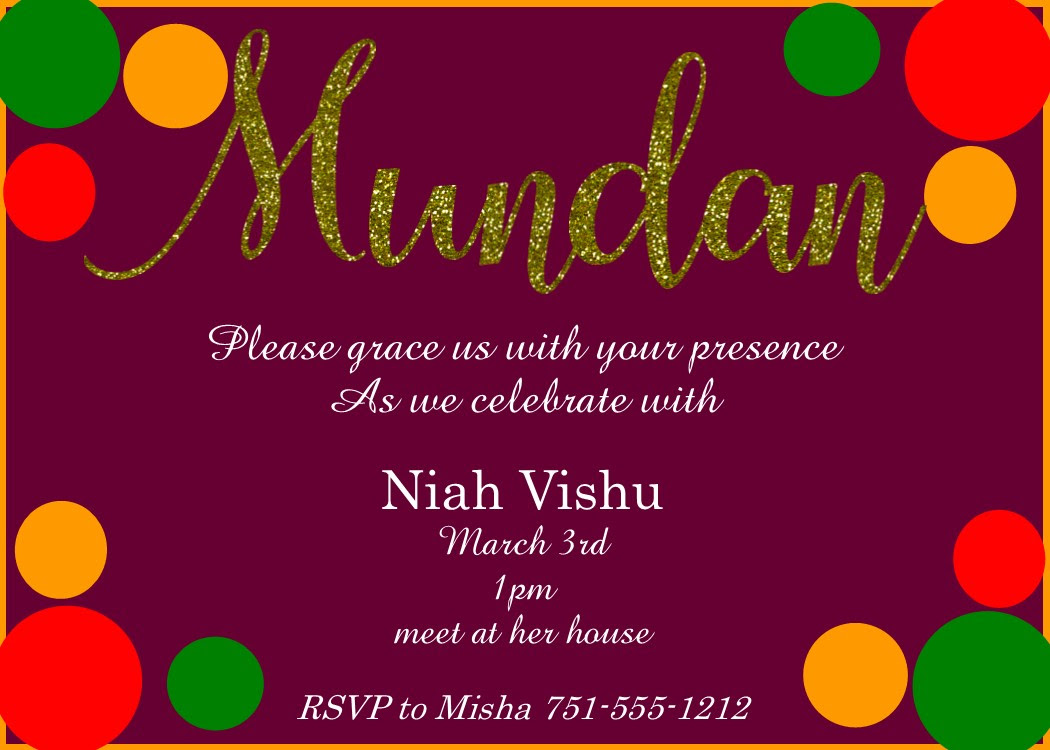 Free Mundan (मुंडन) Invitation Card & Online Invitations
