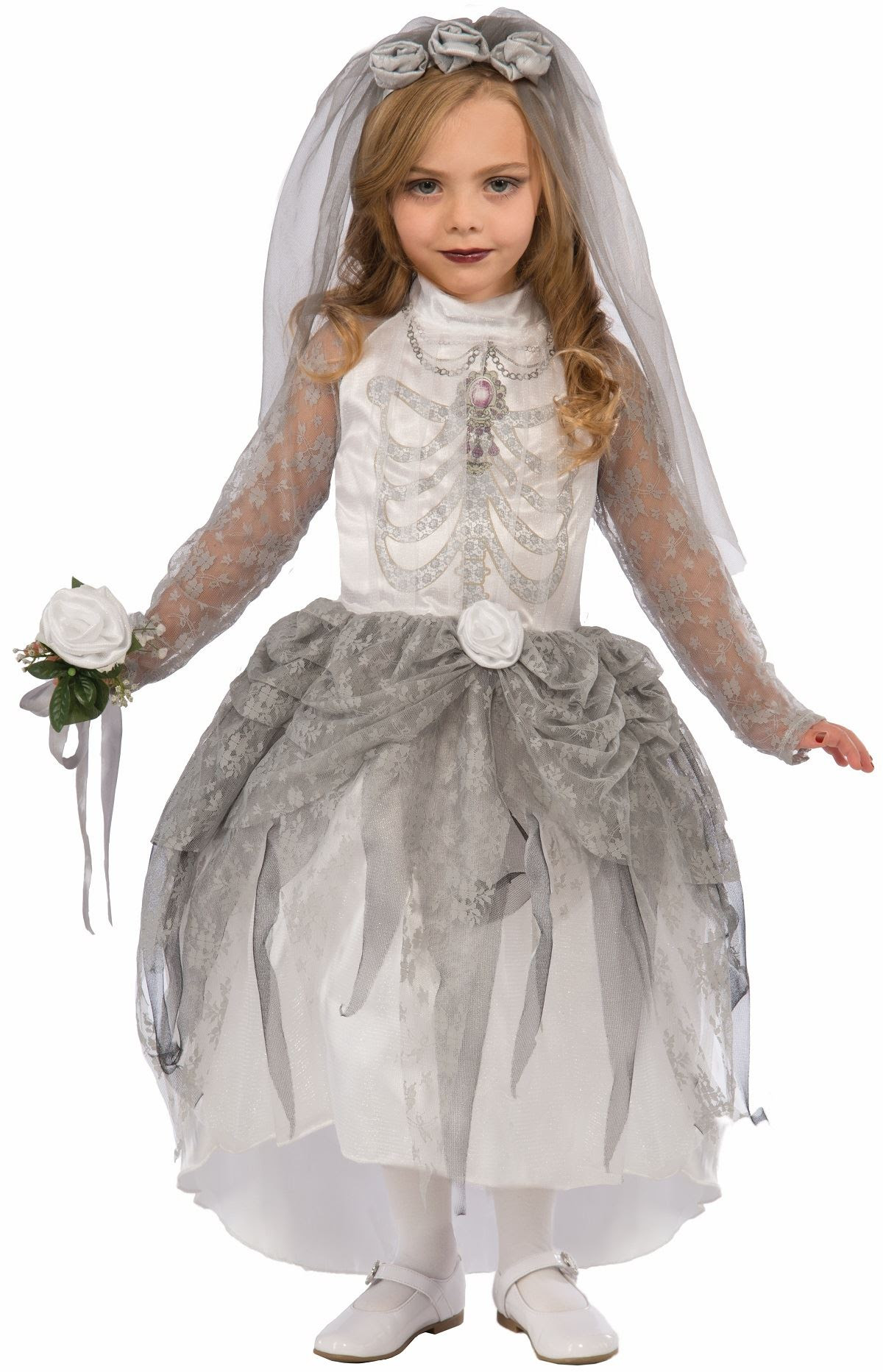 Kids Skeleton Bride Girls Costume  $25.99  The Costume Land