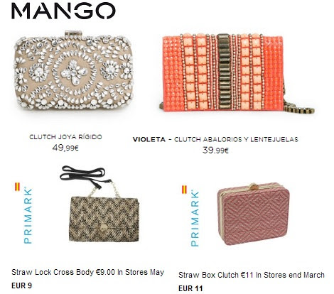 bolsos de fiesta baratos de mango verano 2014