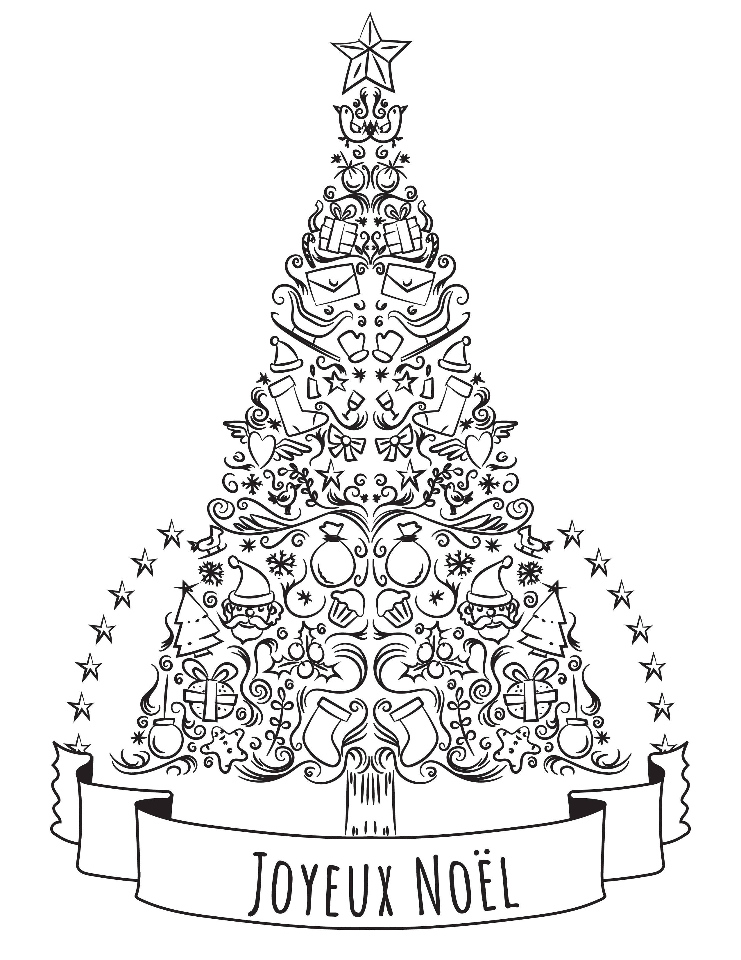 Artherapie sapin de noel a colorier tres difficile  Artherapie.ca
