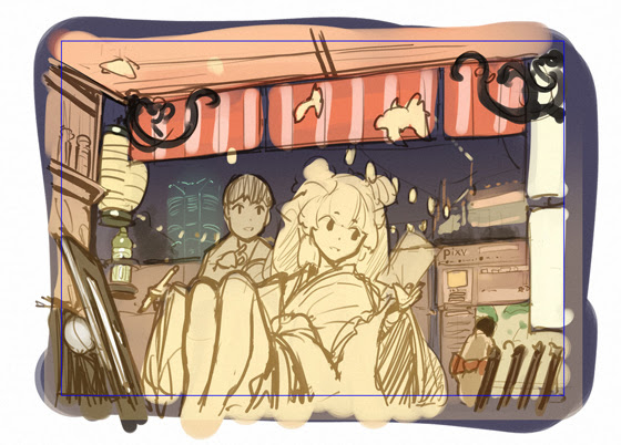 Pixiv祭 左さんの描きおろしイラストラフが到着しました Campfire キャンプファイヤー