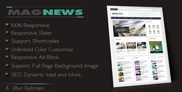 Magnews - Themeforest Responsive Blogger Template