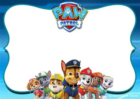 My youngest son's 6th birthday is rapidly approaching. free paw patrol birthday invitation templates for teen download