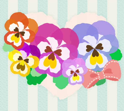 パンジーのイラスト パンジーの家族 I Am Always Sleepy