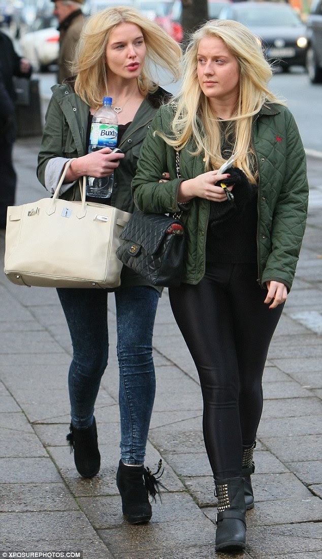 A day of pampering: The 22-year-old spent her morning with her younger sister Jessica