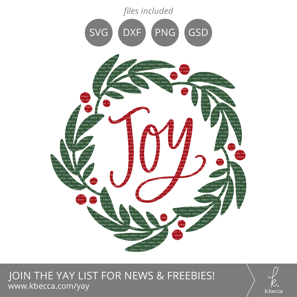 Download Joy Wreath SVG Cut Files - Commercial Licensing Available
