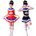 TOP !! Children Competition Girls Cheerleader Dance Costume Pleated Skirt Set Stage Aerobics Kids Cheer School Uniform Team Uniforms