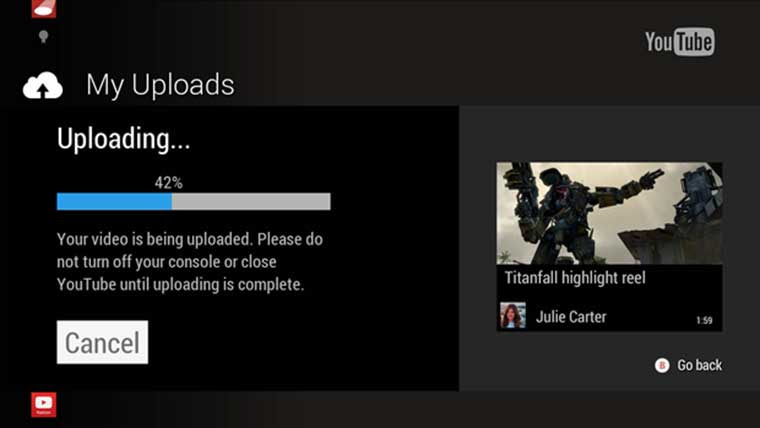 xbox one youtube upload مايكروسوفت تدعم رفع مقاطع اللعب عبر اليوتيوب على إكس بوكس ون