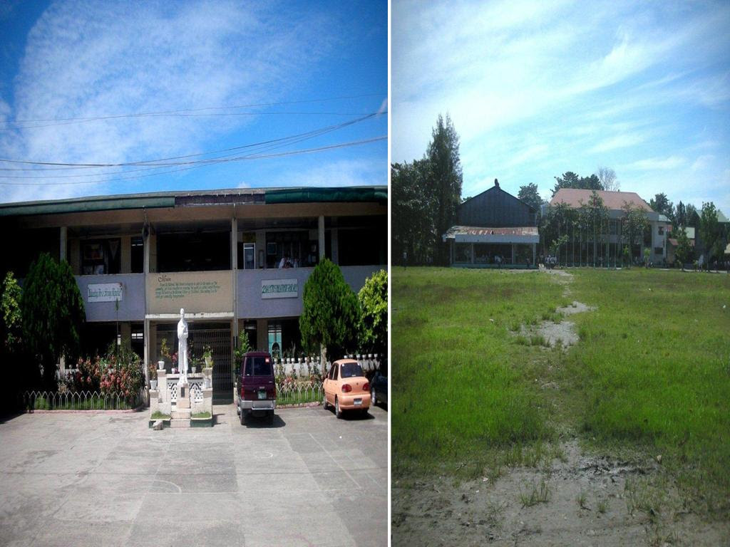 (Left) City High's Main Building. (Right) The Oval. (Photos courtesy of Jed I. Bete) 