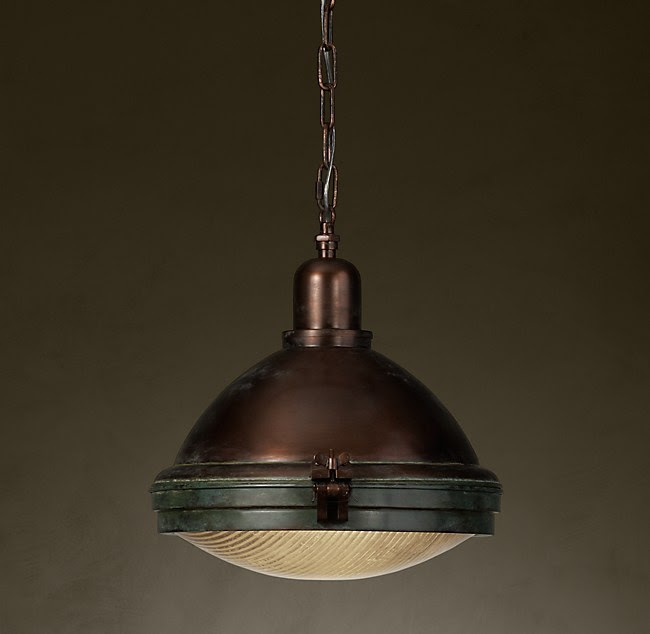 Prismatic Glass Copper Pendant
