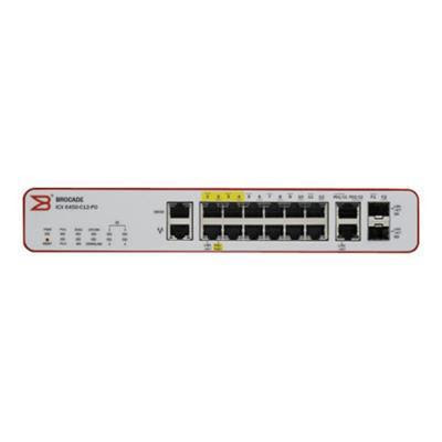 Brocade ICX6450-C12-PD ICX 6450-C12-PD - Switch - L3 - managed - 12 x 10/100/1000 (PoE+) - desktop - PoE+
