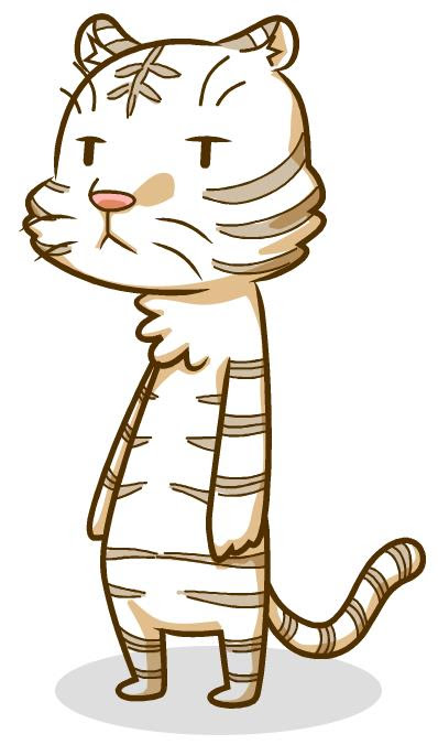 ホワイトタイガーさんイラスト素材 Kmsys寅年賀状イラスト素材集