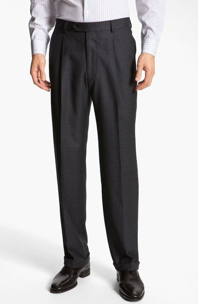 John W. NordstromÂ® Plaid Wool Suit in Gray for Men (grey blue plaid ...