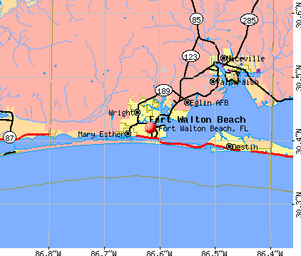 Walton Beach Florida Map 2018