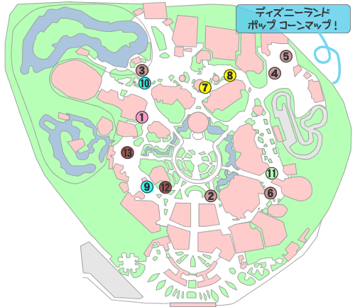 Dr ディズニーランド ポップコーンマップ 東京ディズニーランド