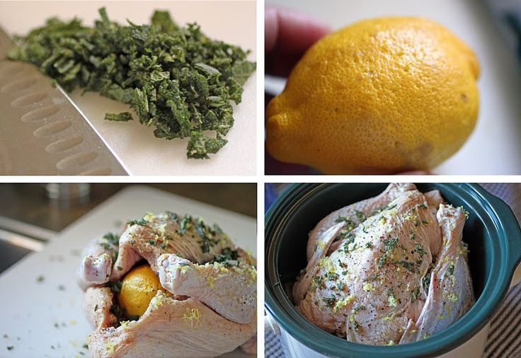 Crock Pot Lemon Pepper Chicken (whole chickens are CHEAP)