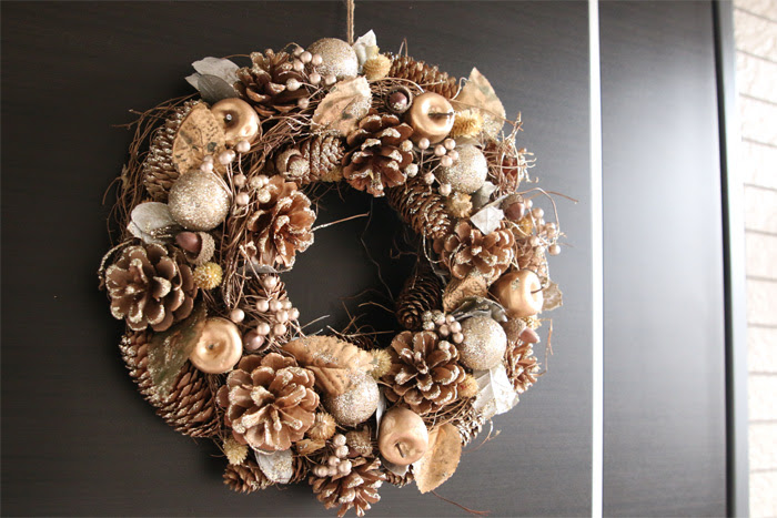 クリスマスリースl ゴールド オシャレかわいい雑貨のお店 Acorn Style