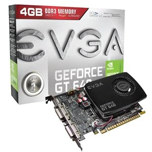 EVGA GeForce GT 640 4096MB GDDR3 Single Slot, Dual DVI and mHDMI Graphics Card 04G-P4-2647-KR Reviews