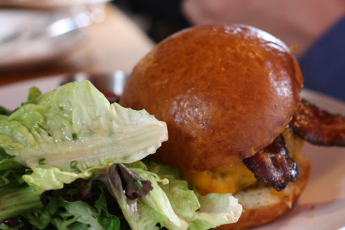 Slagel Family Farms Burger, Aged Widmer’s Cheddar, Neuske’s Bacon, Brioche Bun
