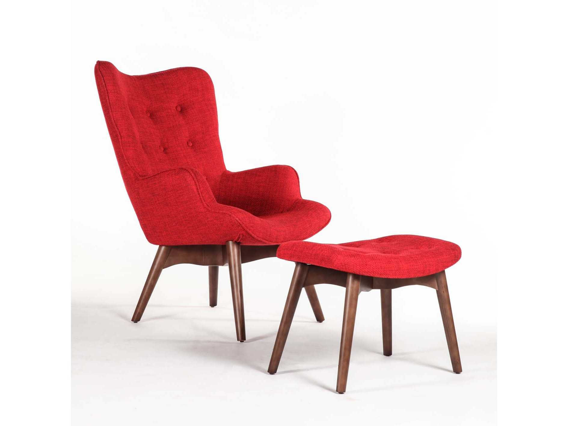 Home Styles Winston Red Faux Leather Arm Chair with ...