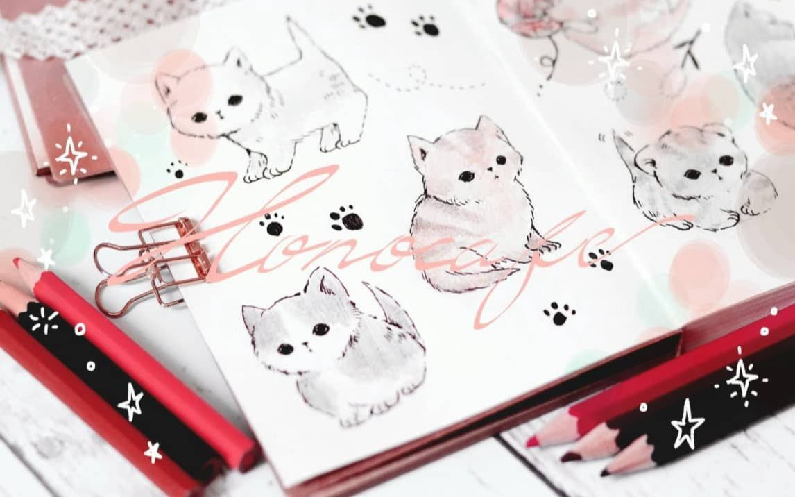 イラストの描き方 ボールペンで簡単かわいい子猫 動物 の絵 初心者向け ゆるい講座 How To Draw 哔哩哔哩 Bilibili