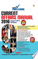 Current Affairs Manual 2016