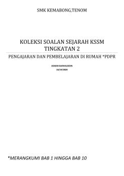 Koleksi Soalan Pdpr Sejarah Kssm Tingkatan 2