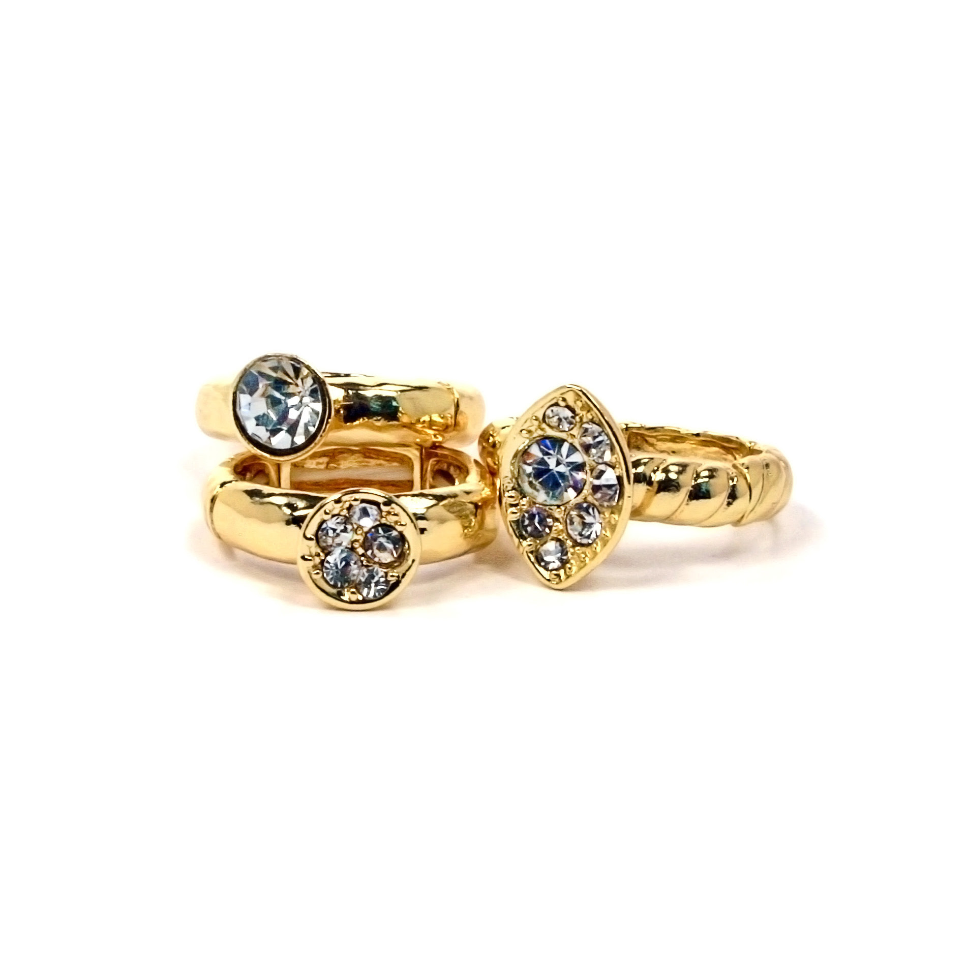 Bongo Junior's Triple Ring Set Silvertone - TANYA CREATIONS, INC.