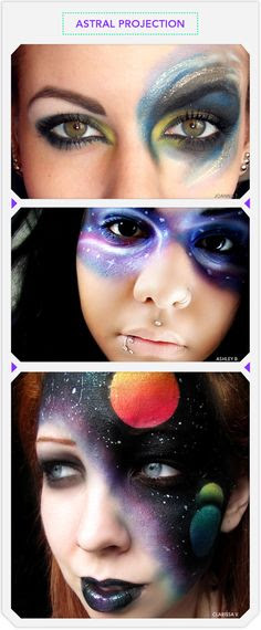 Astral Projection: The Coolest Galactic Face Makeup