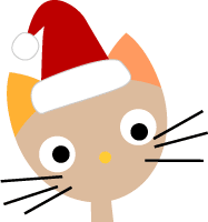 山田聖子のイラストブログ ネコちゃんサンタクロース クリスマスの動物イラスト無料素材