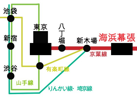 幕張メッセの行き方 海浜幕張駅構内図と注意点 東京生活 Com