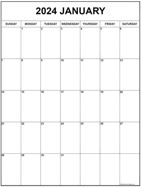  january 2024 vertical calendar portrait