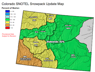 Colorado Snowpack, February 25, 2015