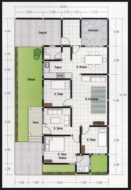 Denah Rumah 3 Kamar Ukuran 6x12 Terbaik dan Terbaru Denah Rumah 3 Kamar Ukuran 6x12 Terbaik dan Terbaru