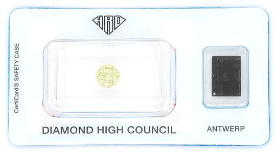Original-Foto 1, NATURAL YELLOW DIAMANT BRILLIANT ZITRONE VVSHRD