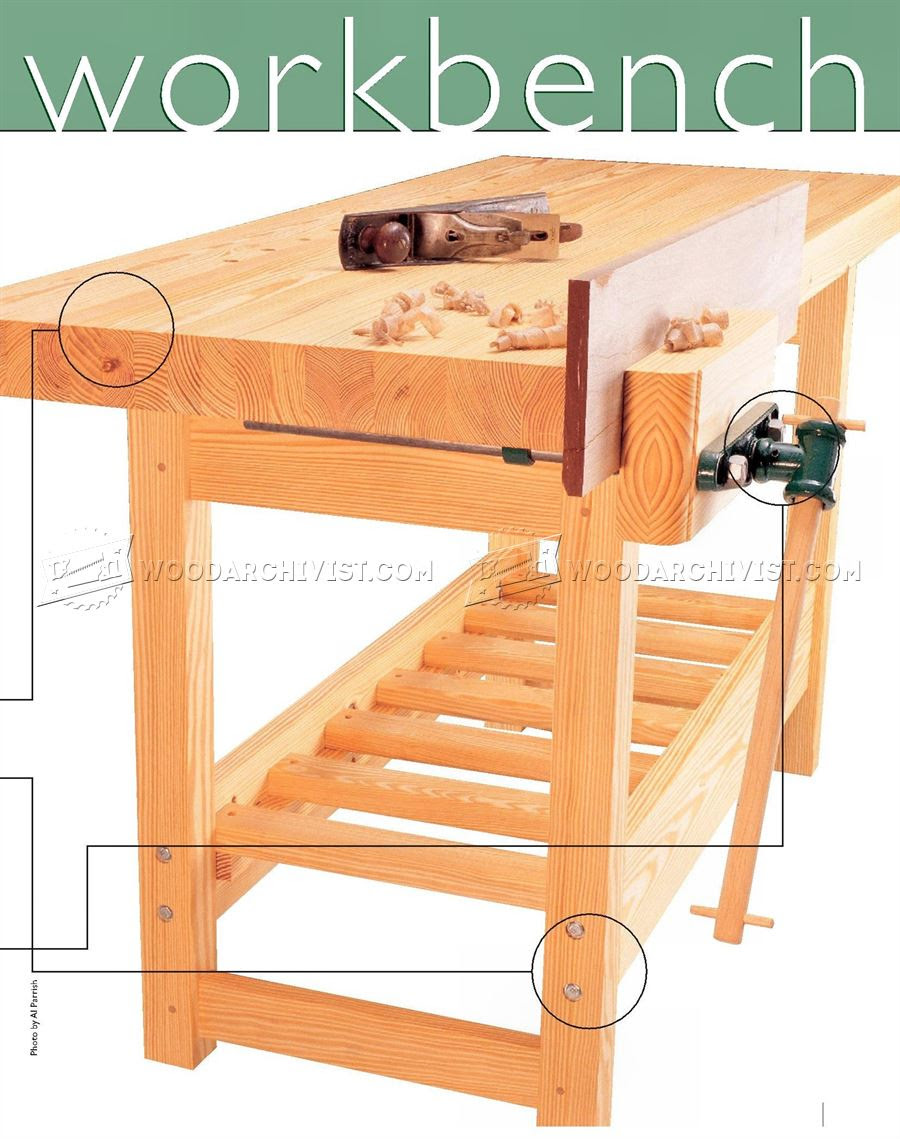 Wood Workbench Plan • WoodArchivist